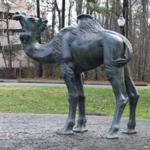 cast garden camel sculpture