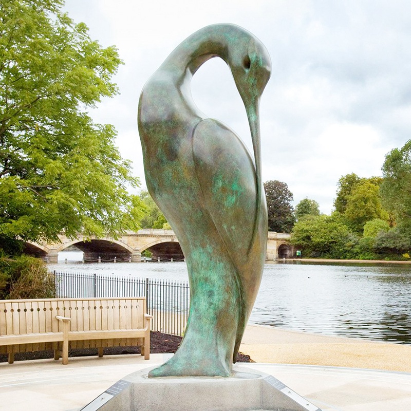 large bird bronze statue