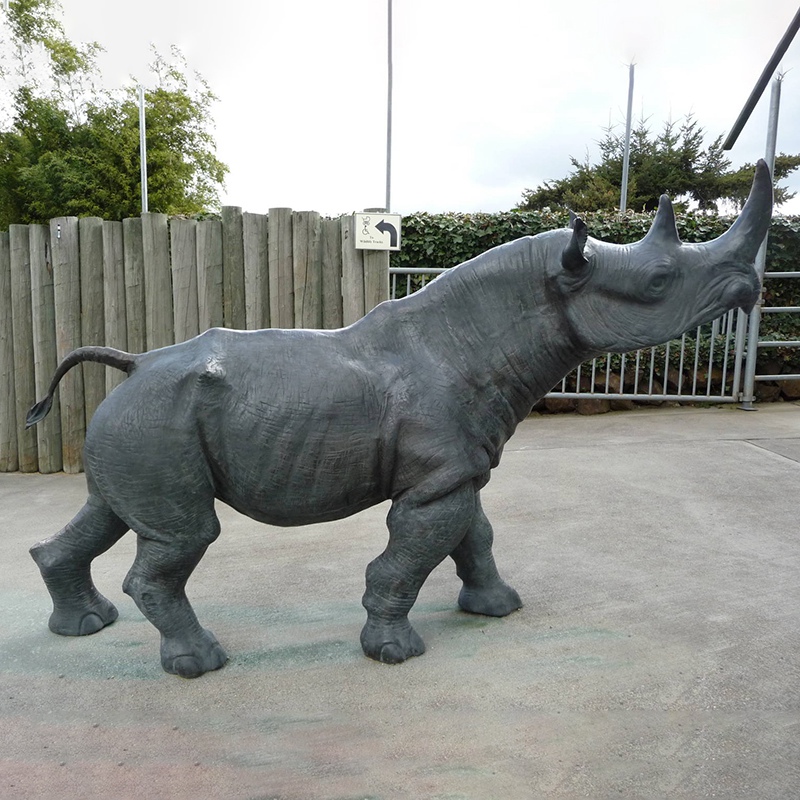 decorative medium rhino statue 