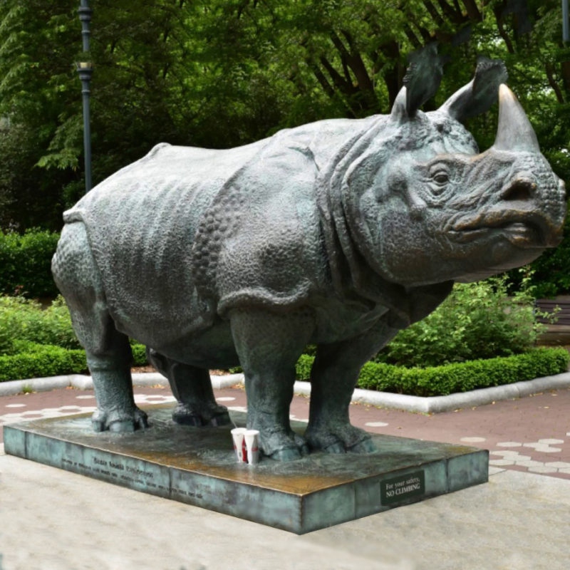 garden rhino sculpture