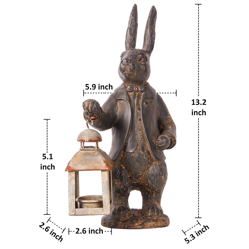 artificial sculpture rabbit lamp