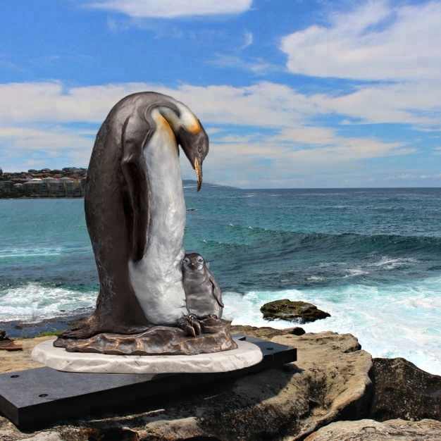 a penguin sculpture