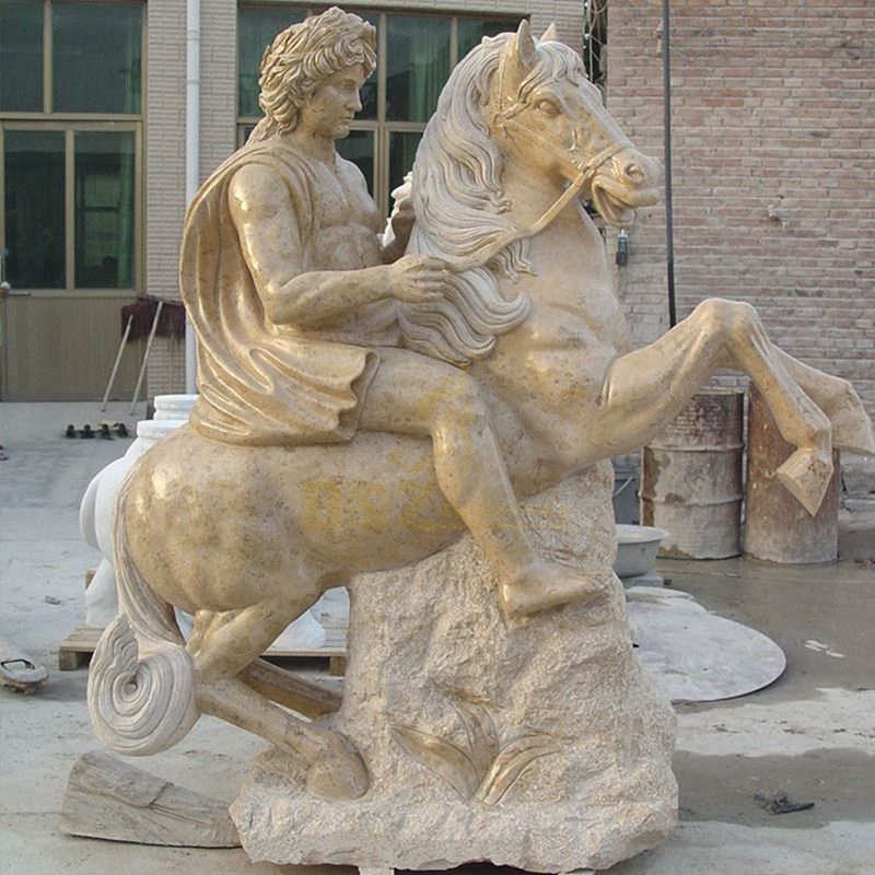 Man and horse statue