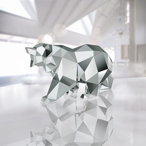 Stainless steel art Abstract bear statue