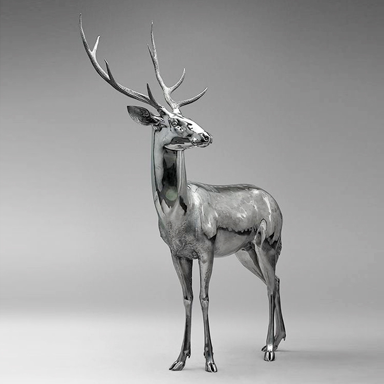 deer stainless steel statue