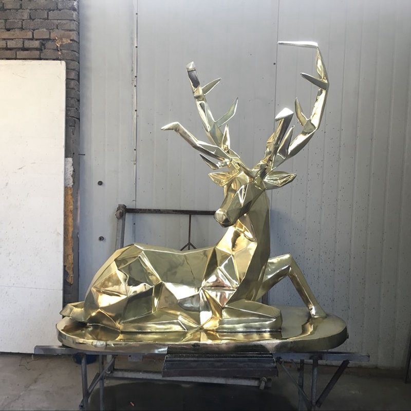Golden deer statue