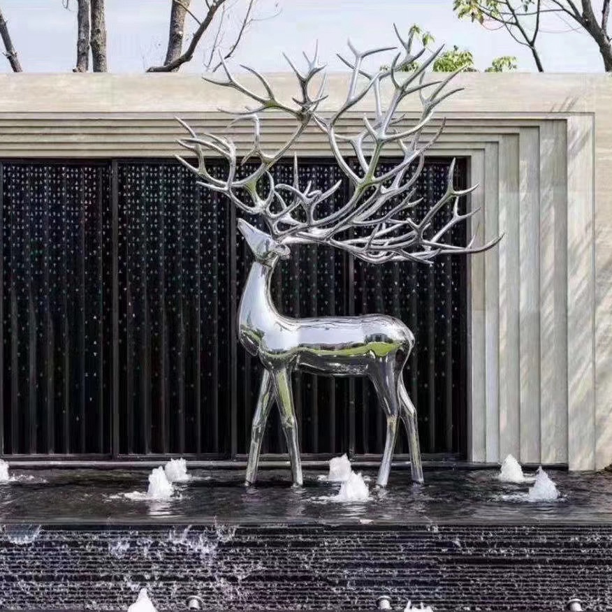 deer stainless steel sculpture