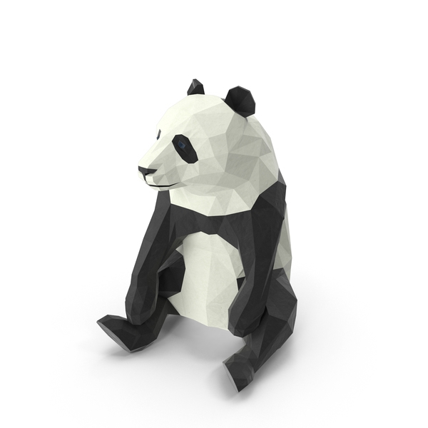 Stainless Steel Geometric Panda Sculpture