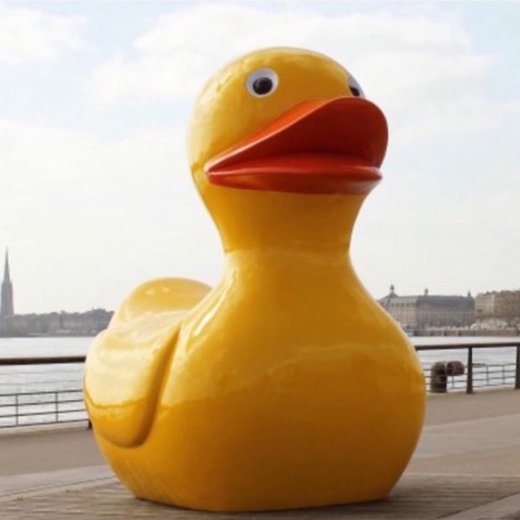 Giant rubber duck sculpture