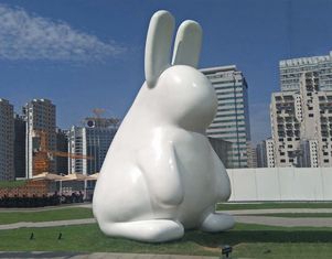 White rabbit statue