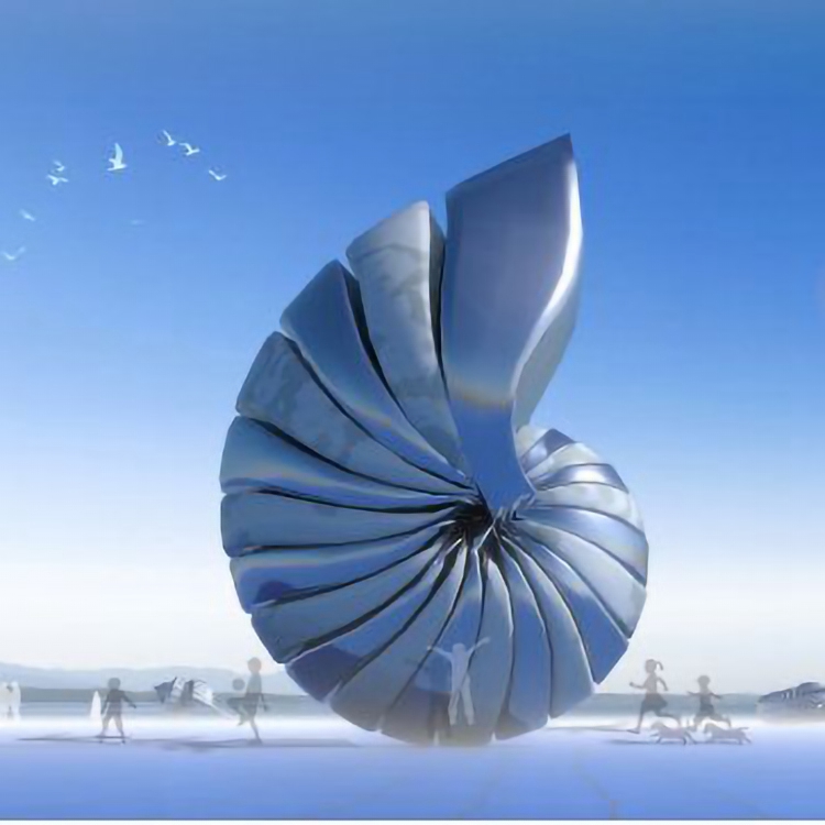 Abstract snail sculpture