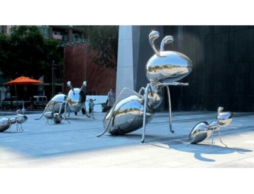 Ants stainless steel statue sculpture