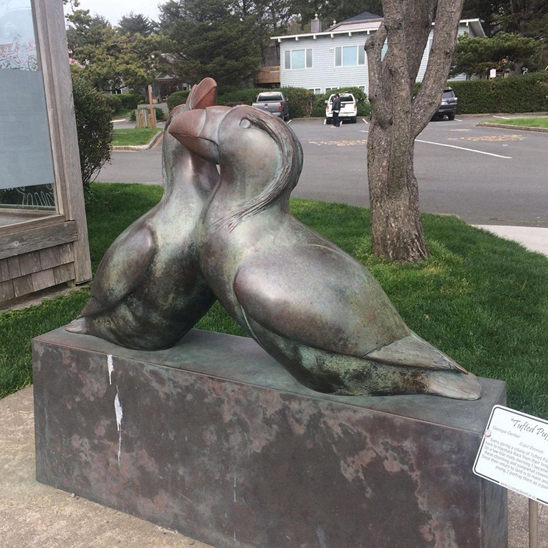 bronze birds sculpture