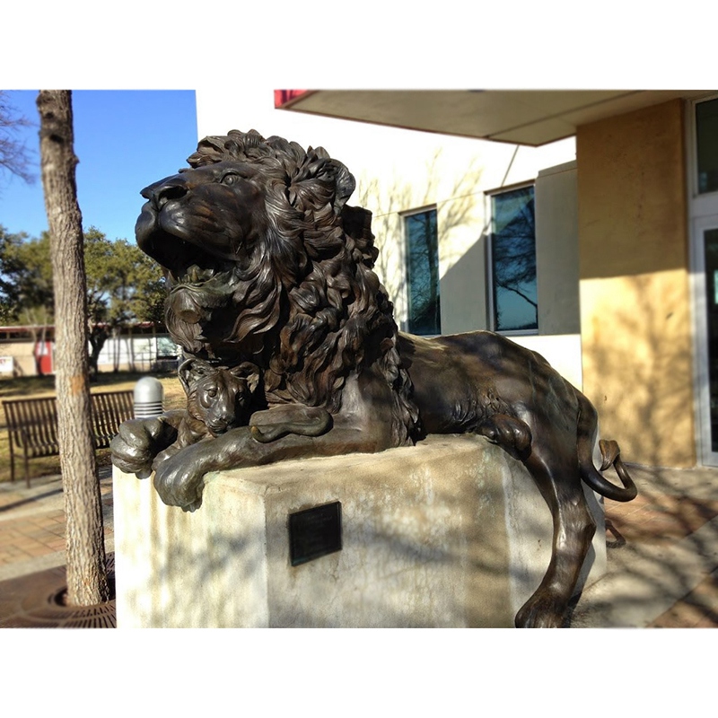 brass statue lion