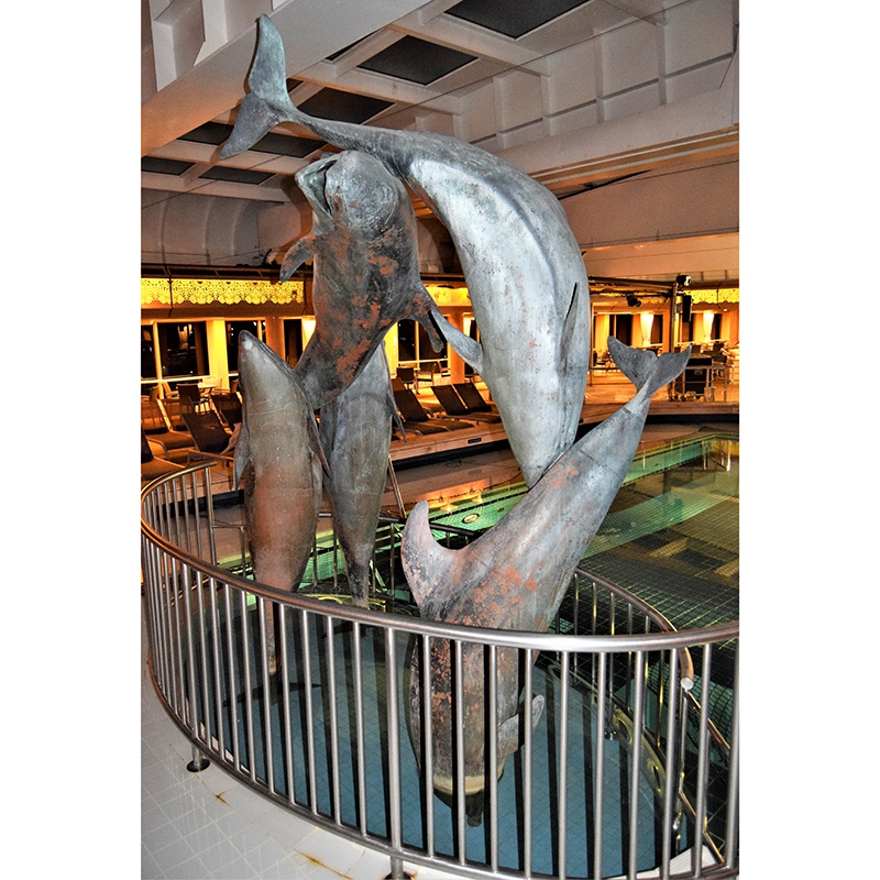 dolphin outdoor statues bronze sculptures