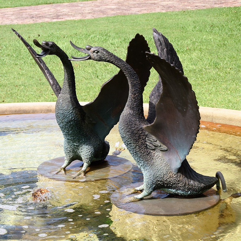 swan sculptures