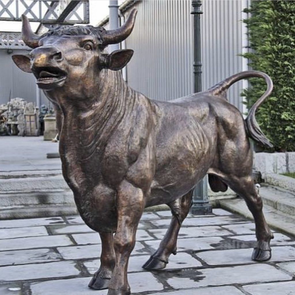 bull statue bronze