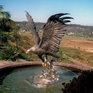 bird sculpture fountain