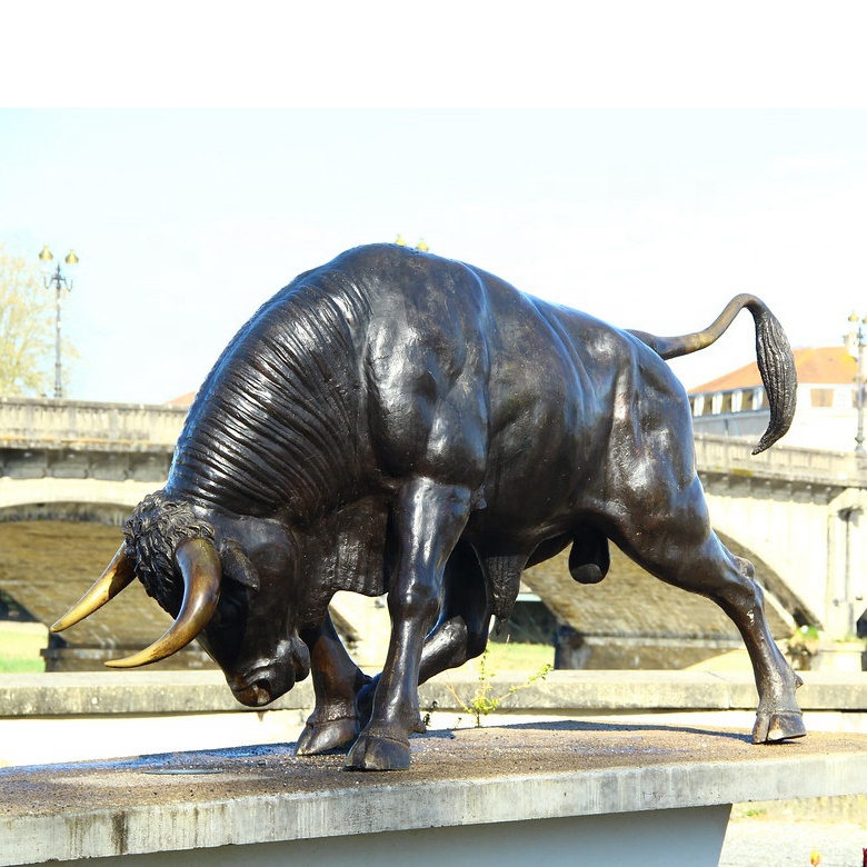 bronze bullfight statue