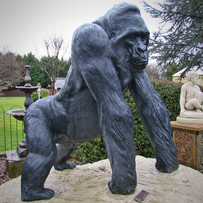 long arm ape bronze statue
