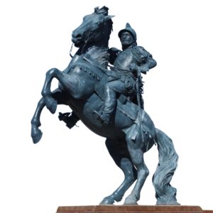 horse and soldier sculpture
