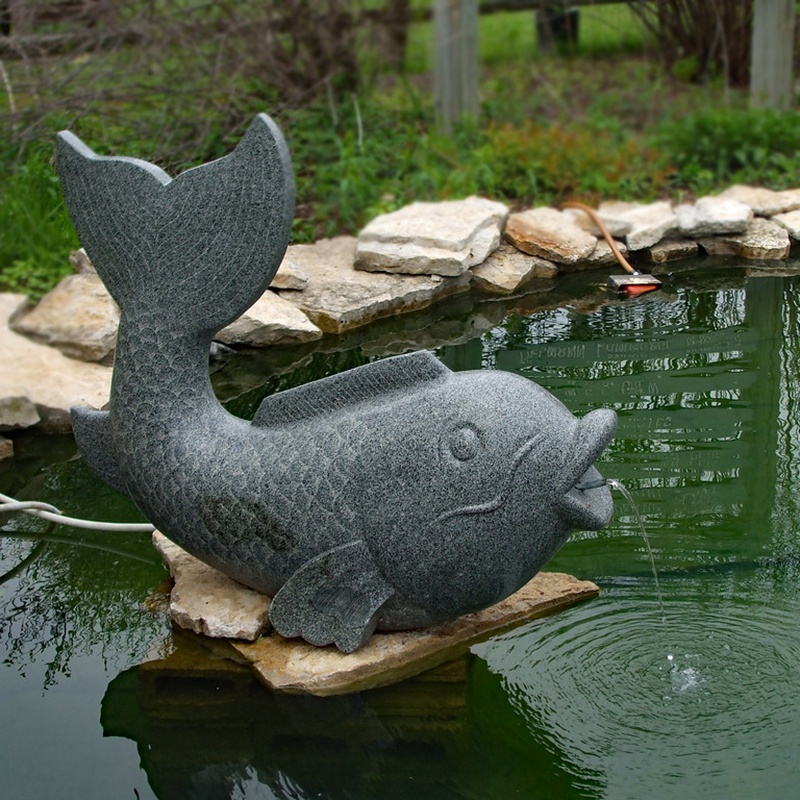 Fish fountain sculpture
