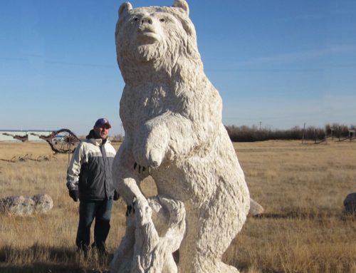 White bear sculpture for your outdoors