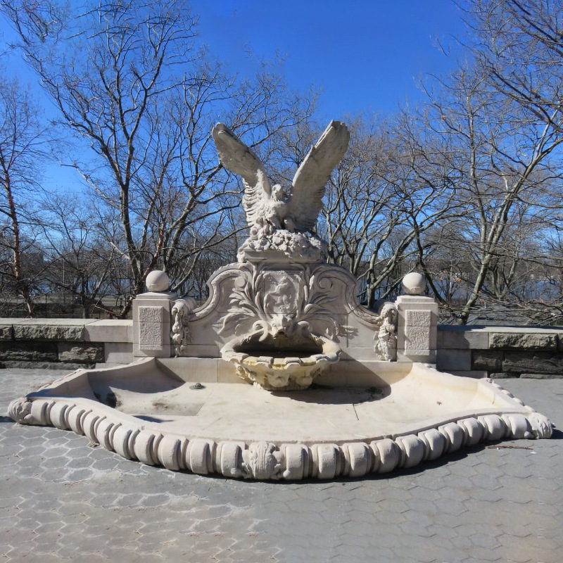 Eagle stone fountain statue