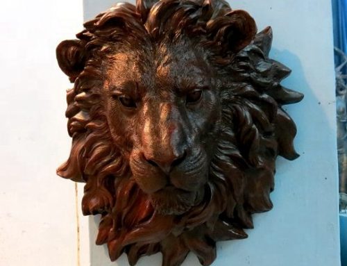 Indoor Decoration Popular Modern Bronze Lion Head Sculpture