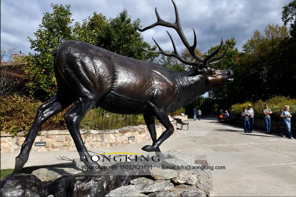 outdoor deer statue
