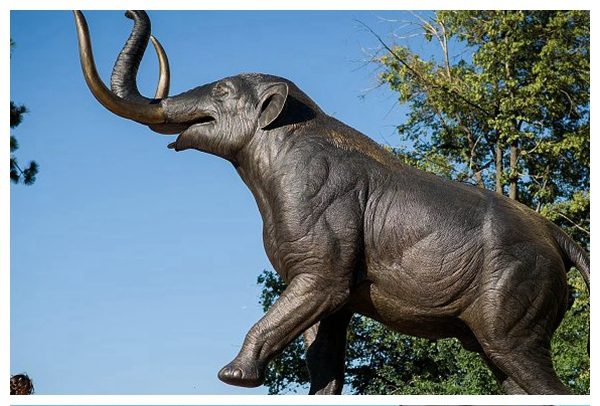 Big Standing Bronze Elephant