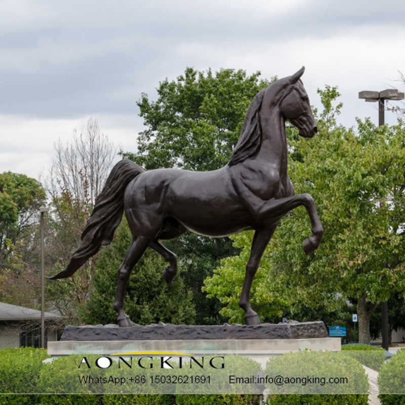 Outdoor park horse sculpture