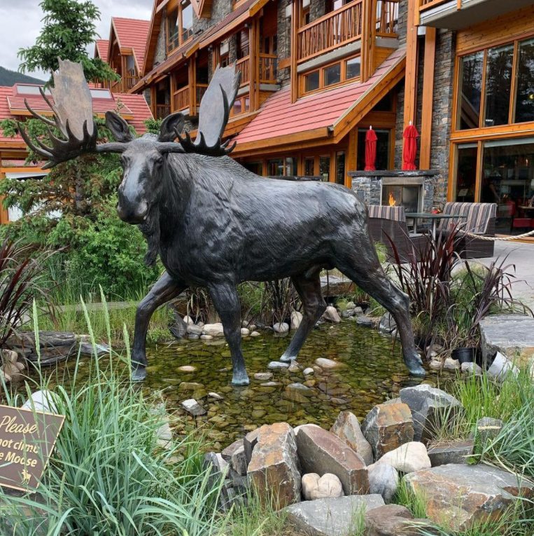 copper moose sculpture
