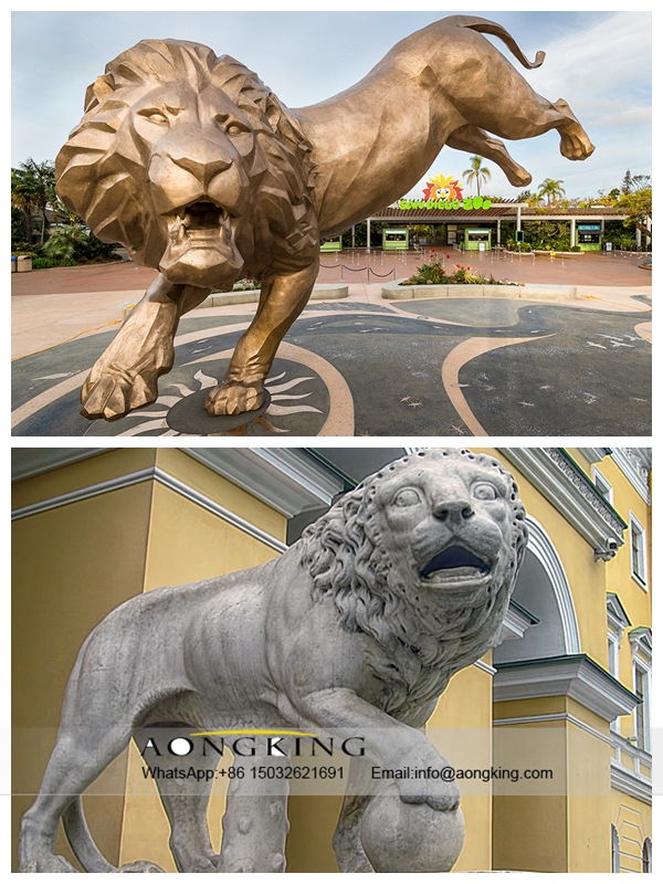 Huge lion statue 