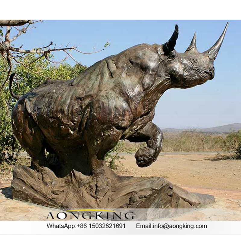 rhinoceros animal statue