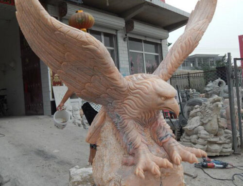 Majestic Powerful Graceful Noble Popular Ornament Detailed Outdoor Large Eagle Garden Stone Sculpture