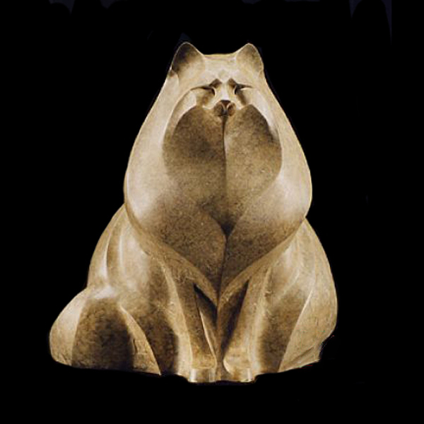 Fat fox marble sculpture