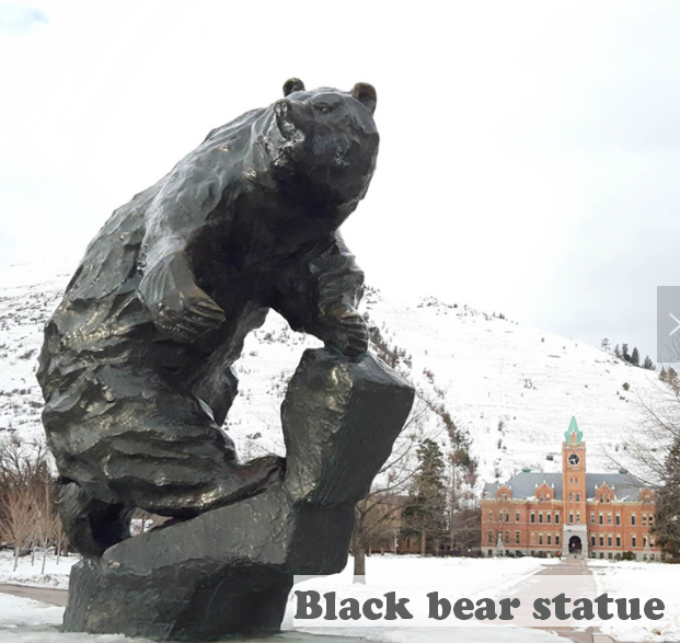 Bear copper statue