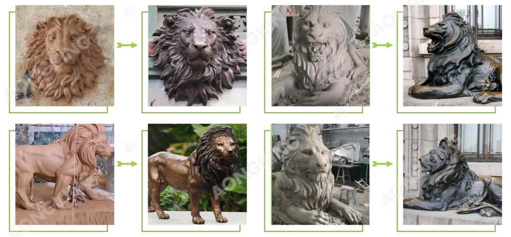 Aongking finished lion statues----projects