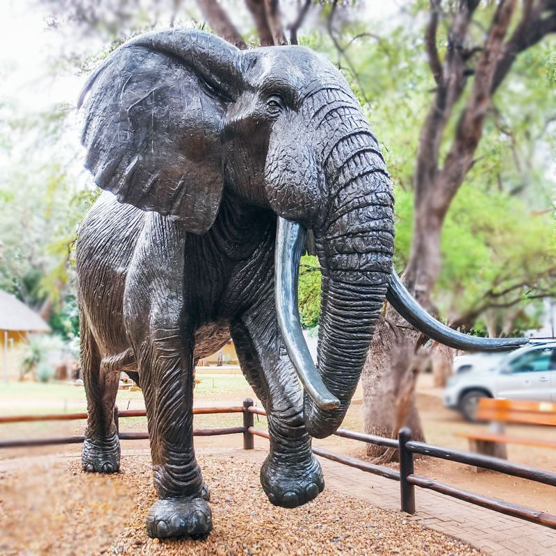 Outdoor large African Elephant Bronze statue