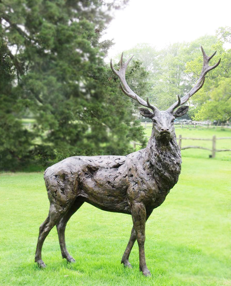 Life Size Outdoor Garden Bronze Roe Deer Sculpture