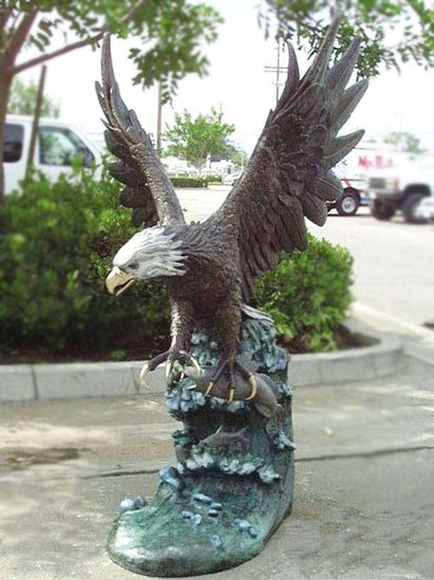 Public Art Animal Bronze Monumental Eagle Statue