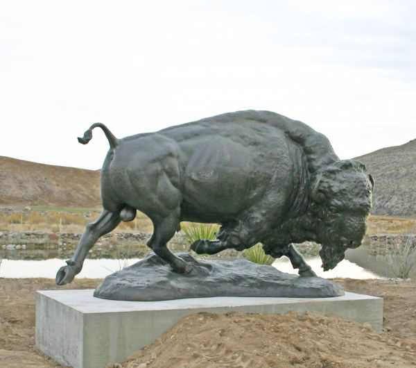 Giant Bronze Outdoor Ungulate Animal Statue of American Bison