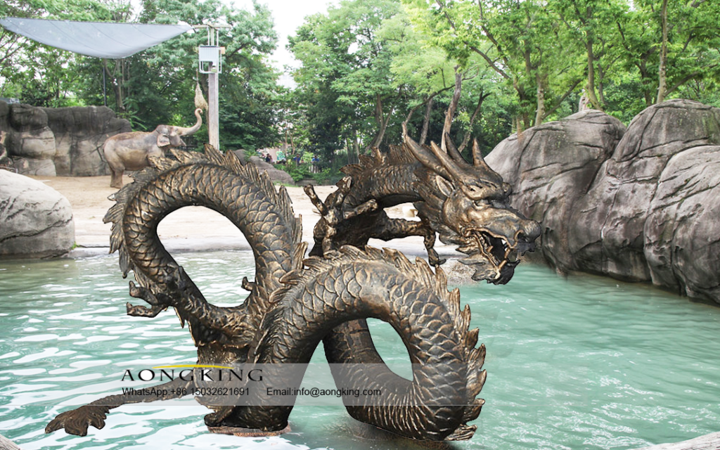Best Selling Bronze Water dragon water fountain sculpture