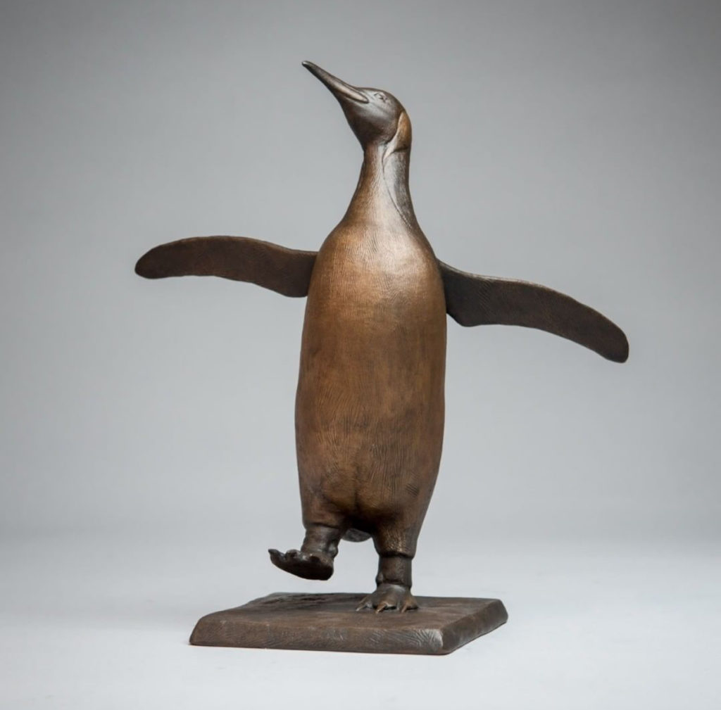 Hot Sale Life Size King Penguin Bronze Sculpture by Anthony Smith