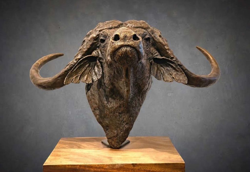 Home Indoor Creative Decoration Bronze Cape Buffalo head sculpture