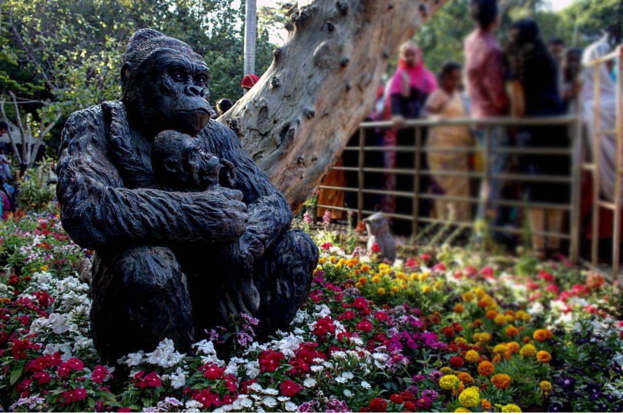 Bronze Orangutan Sculpture for Outdoor