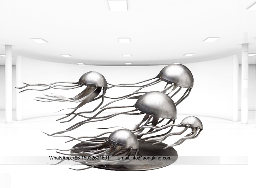 Modern design immortal jellyfish statues for decor