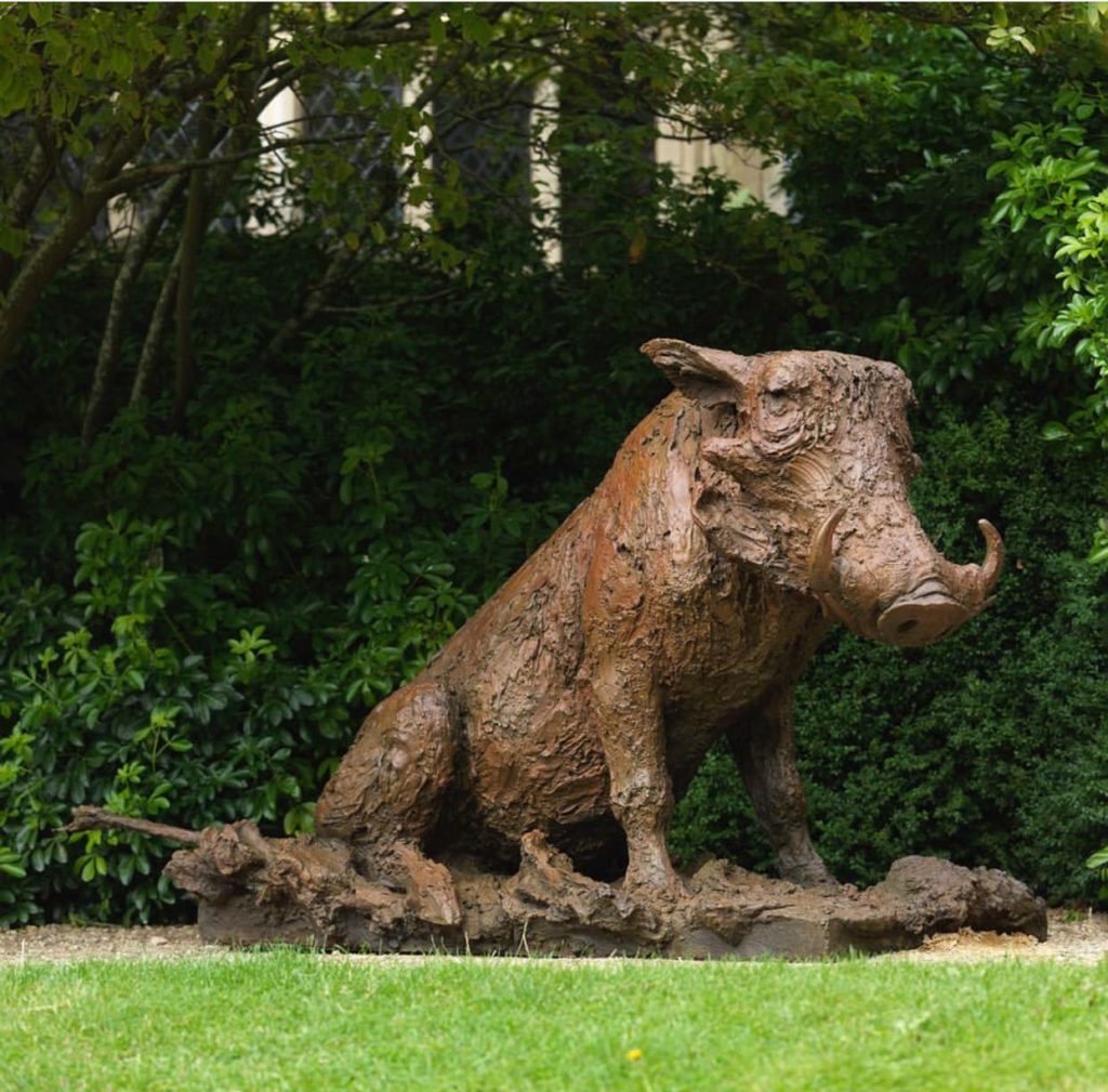 Outdoor Garden Bronze Art of Warthog Sculpture