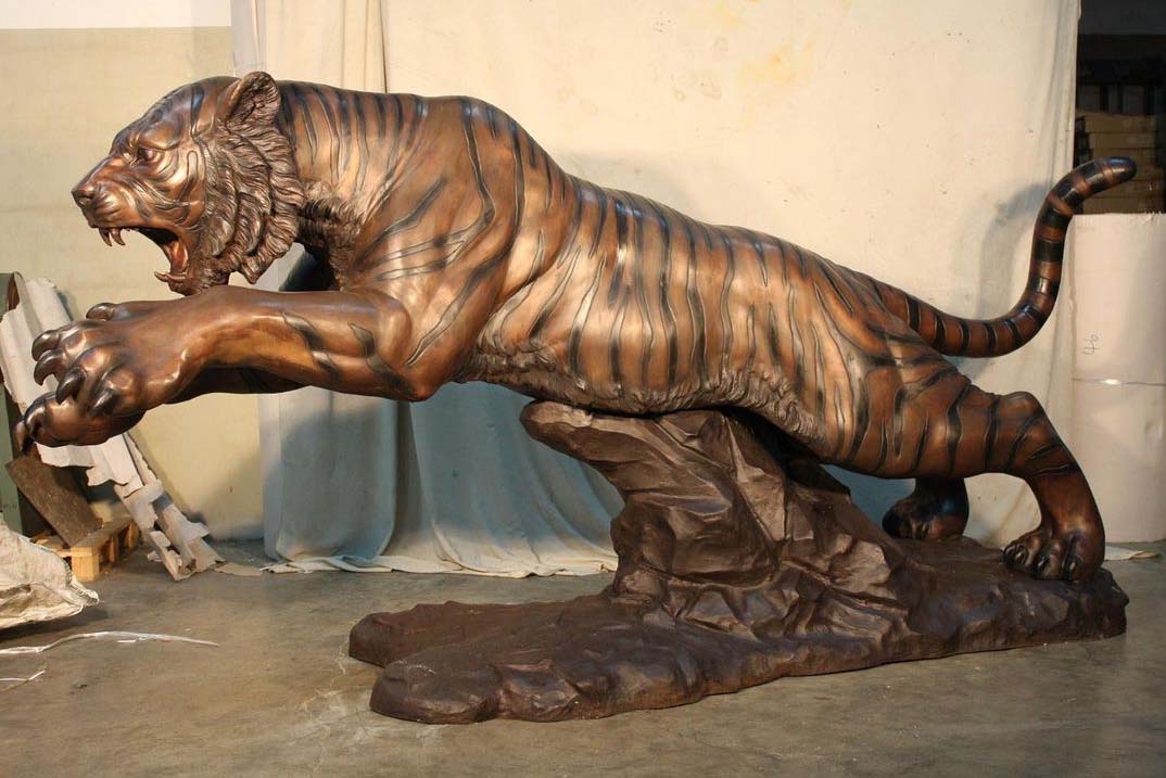 Brass Tiger Statue